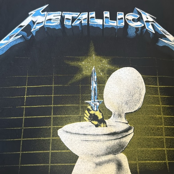 METALLICA Retro Metal Up Your A Band Shirt Reissue Tee 80s 90s GLOWS!! - Picture 4 of 8